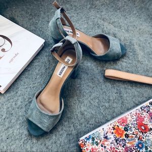 Baby Blue Suede Steve Madden Heels